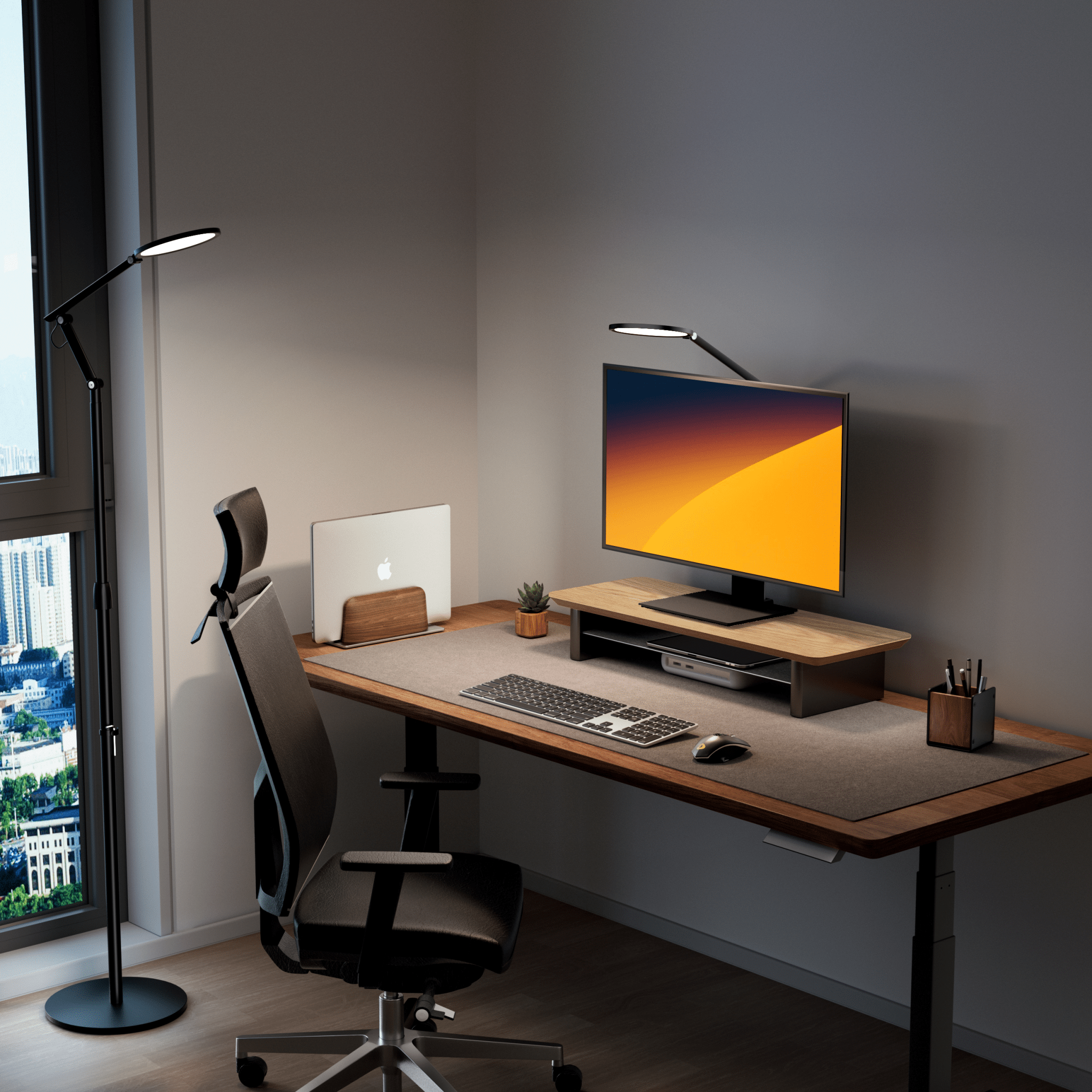 Alberenz® Oak Wooden Monitor Riser - 1 Monitor - Alberenz - Monitor riser