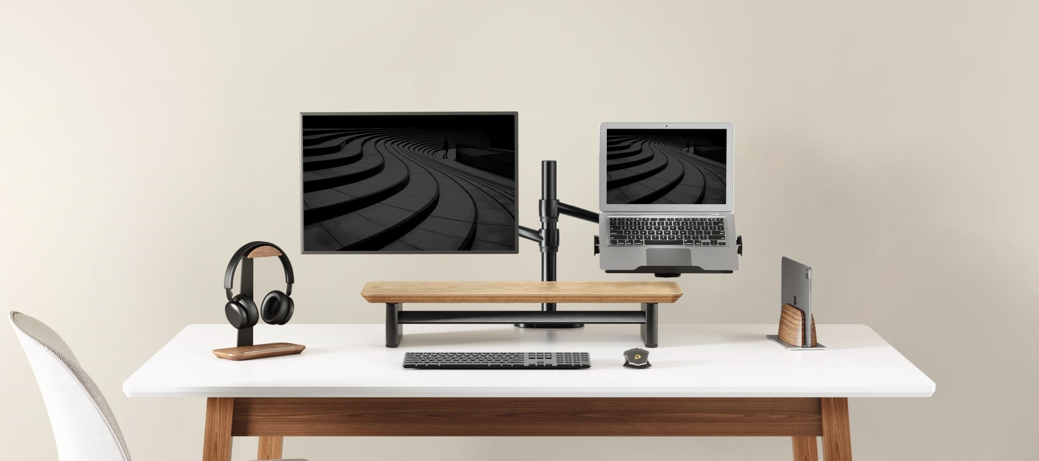 Alberenz® Oak Wooden Monitor Riser - 1 Monitor - Alberenz - Monitor riser