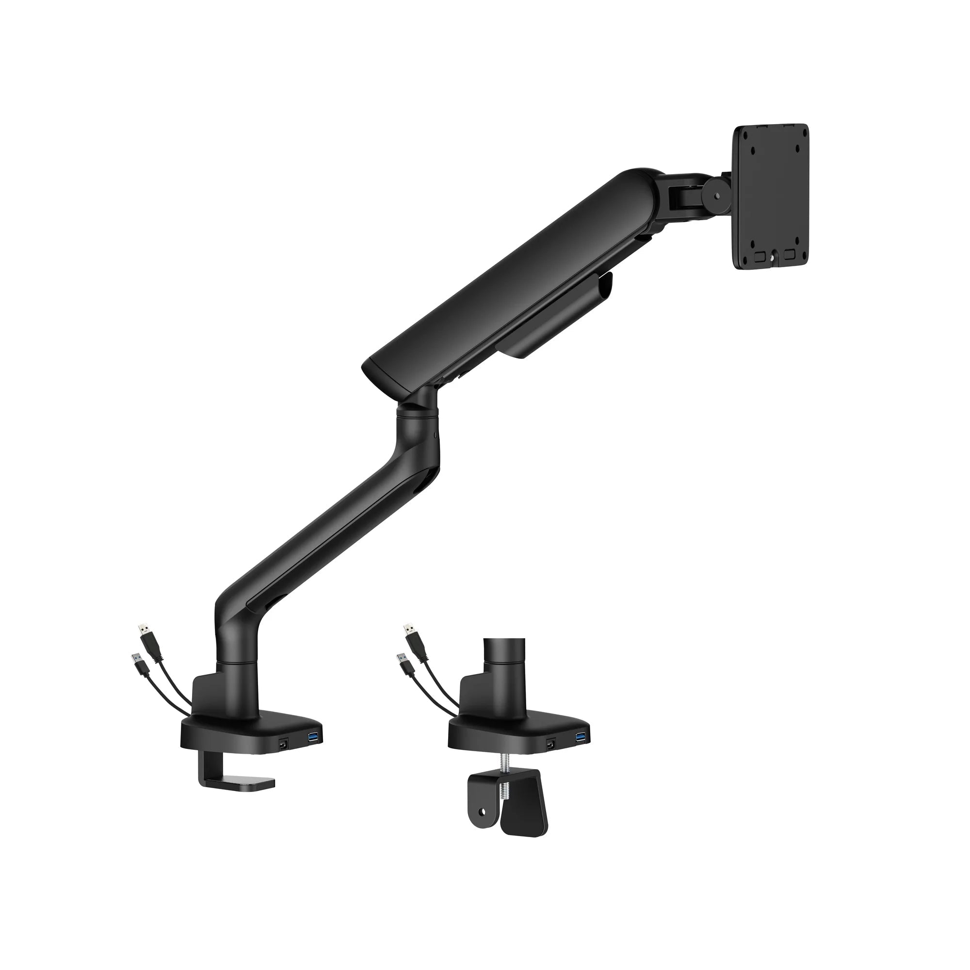 Alberenz single monitor arm gas spring - Up until 40 inch - with USB - Black - Alberenz - Monitor mount