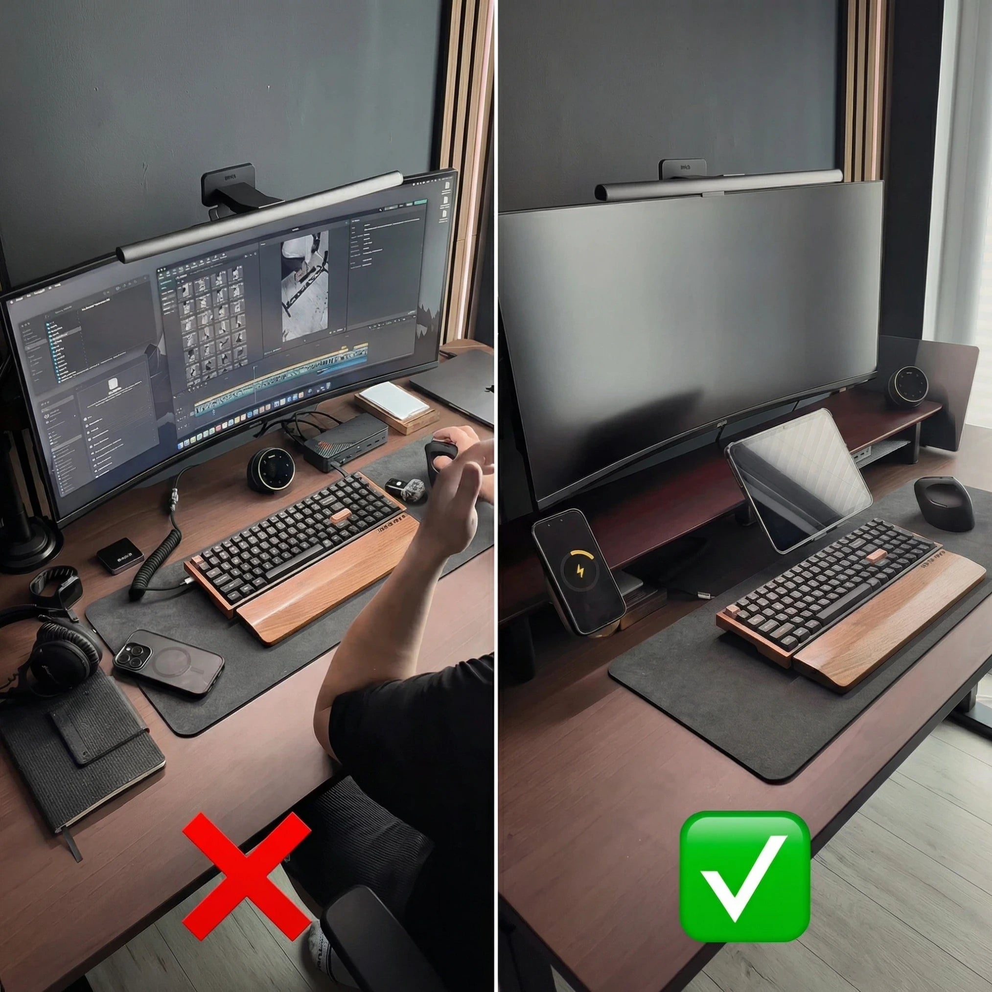 Bundle: Walnut Monitor Riser + MagSafe Charger + Laptop Holder + Tablet Stand + Headphone Holder - Alberenz - Bundles