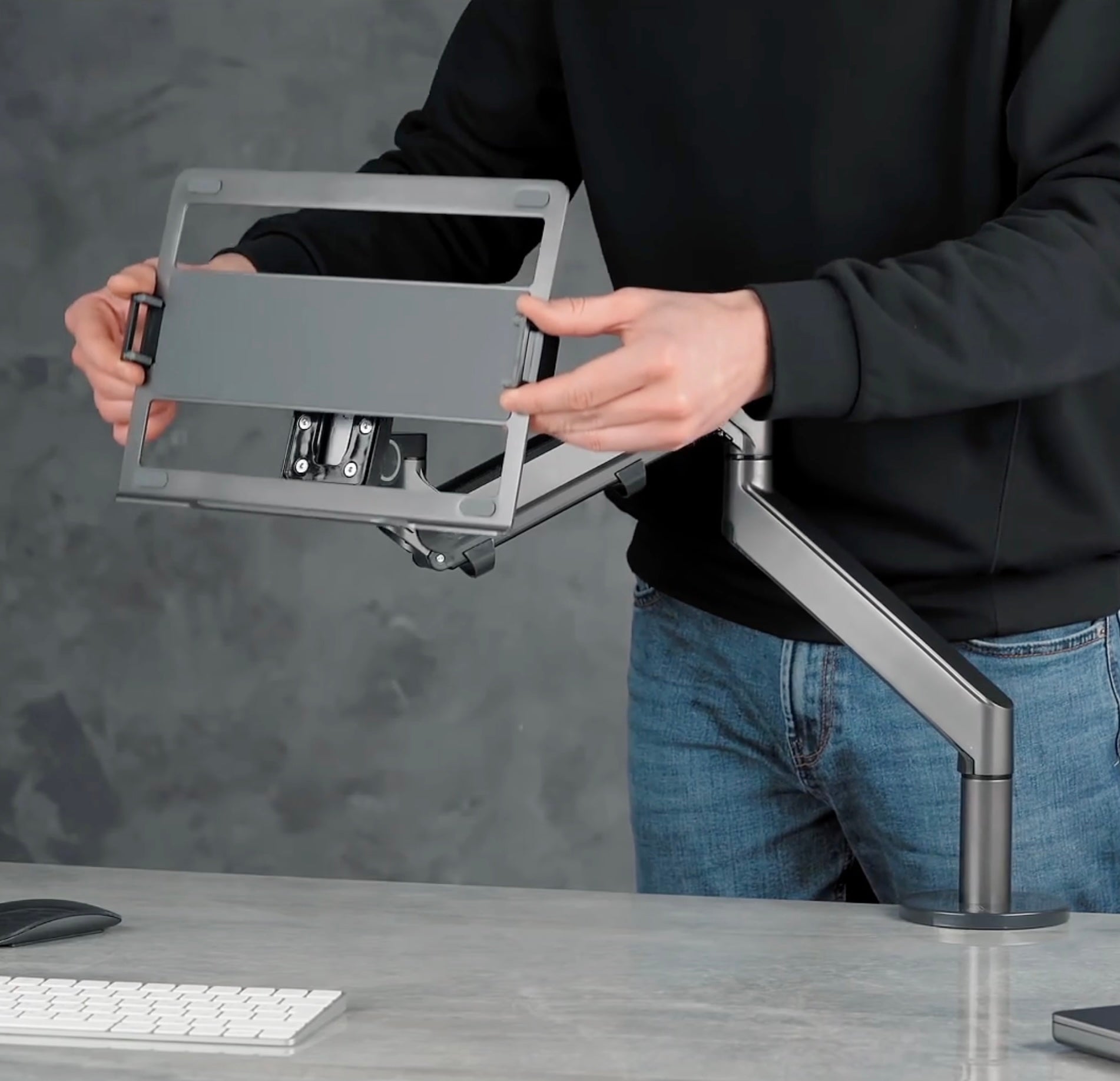 Alberenz® Laptop Arm Gas Spring - Dark Grey